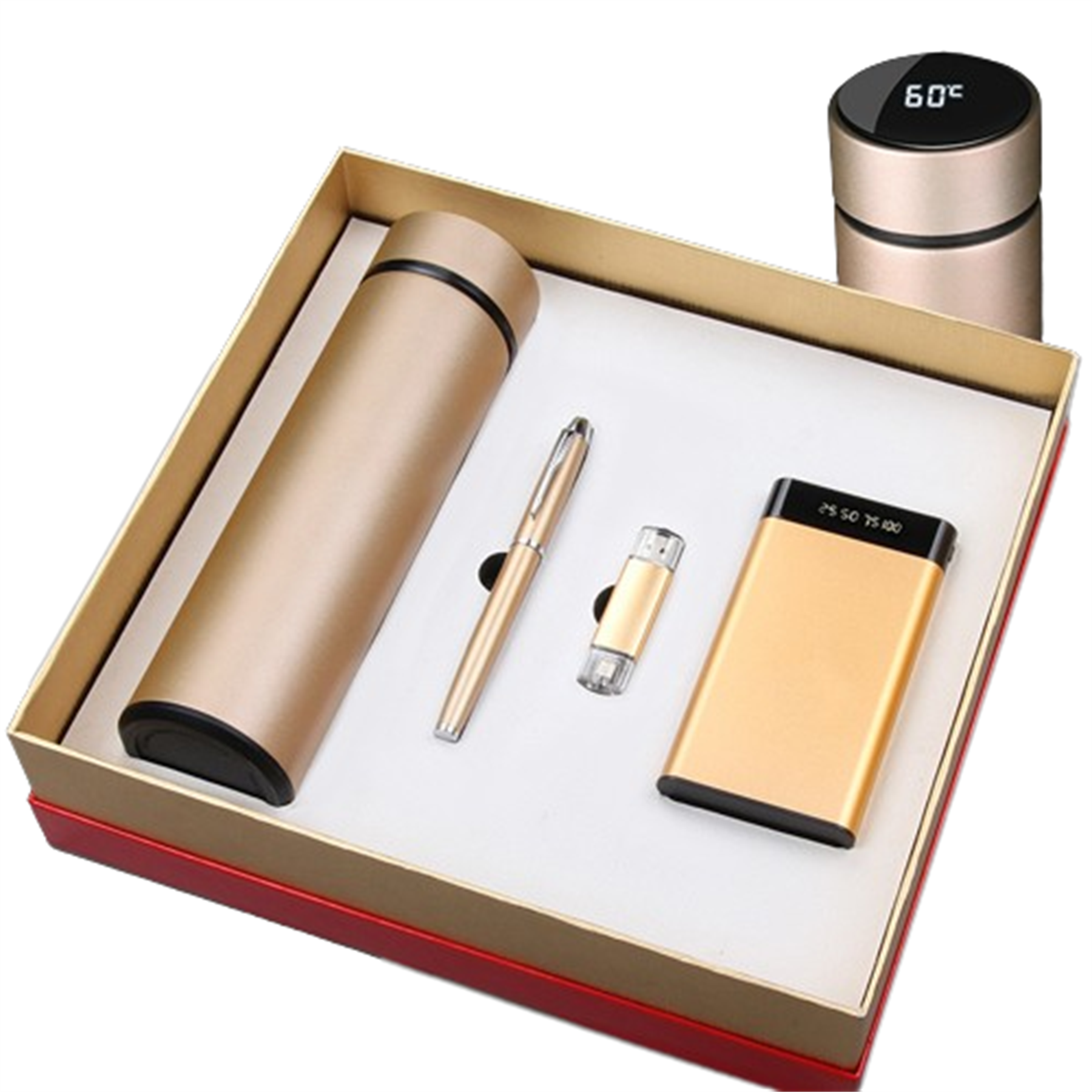Gift Set: Vacuum Cup, Ballpoint Pen, USB Flash Drive & Power Bank 9