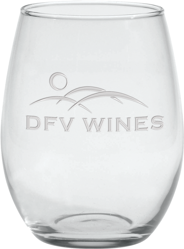 21 oz. Stemless White Wine - Deep Etched 8