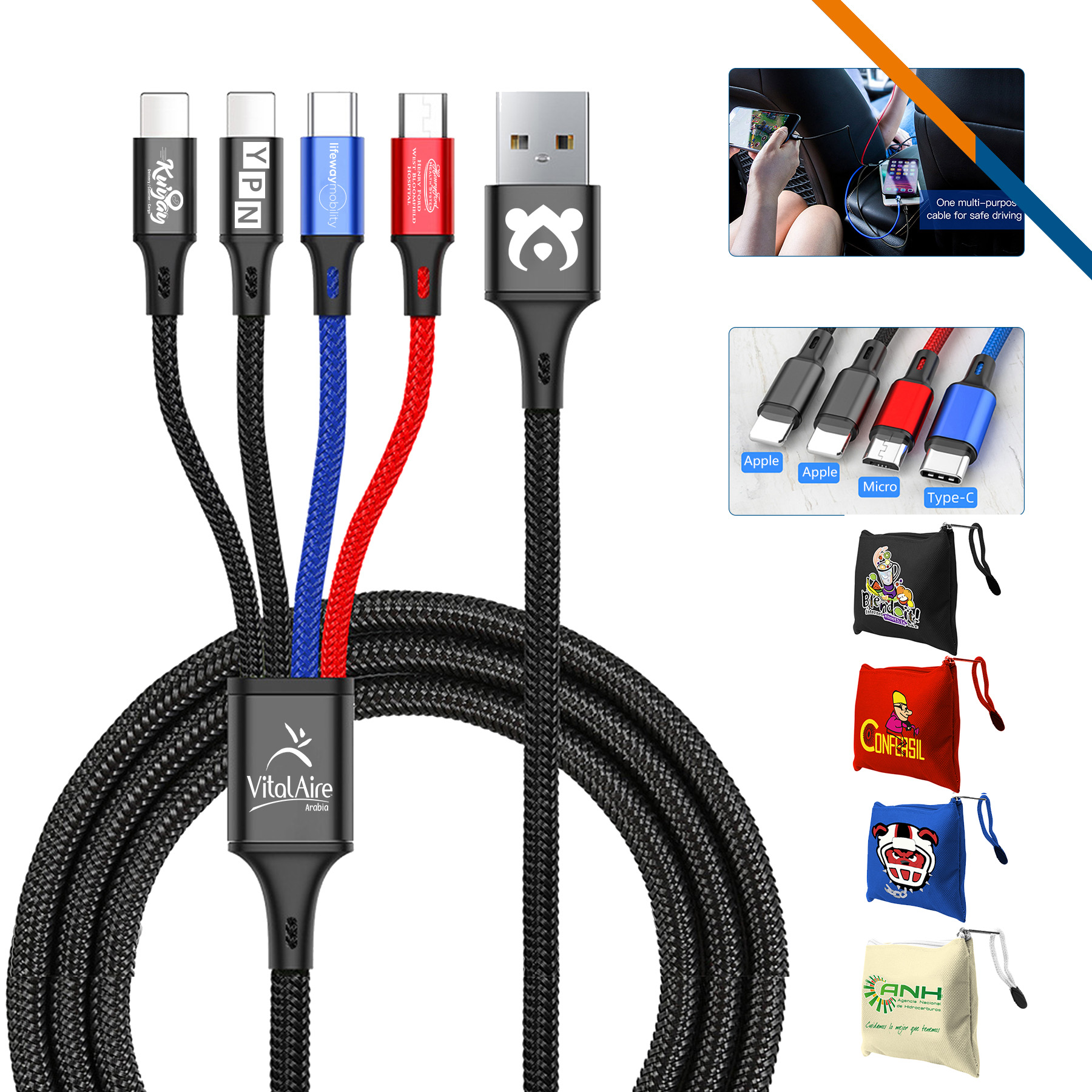 Hughs 4in1 Charging Cable 5