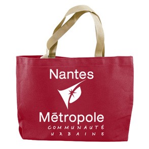 Colored Canvas Tote w/Gusset (14"x11"x3"), custom tote bag with logo imprint 6