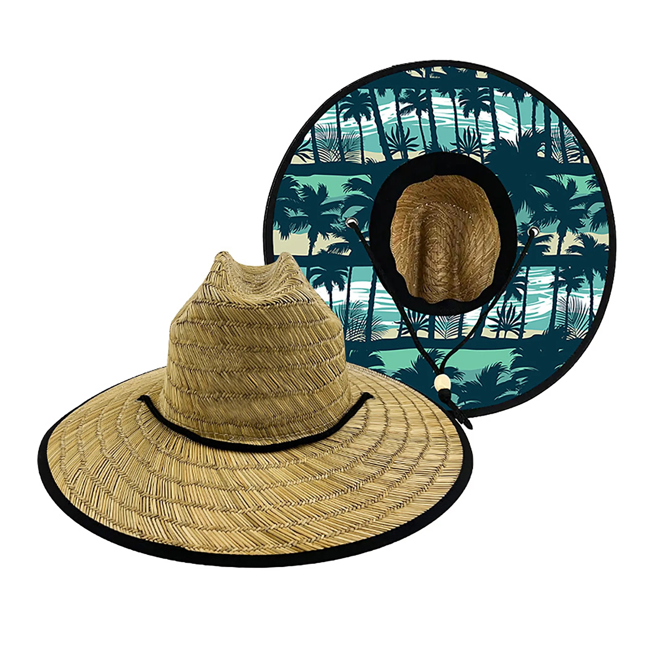 Sustainable Outsider Lifeguard Wide Brim Straw Cap Hat