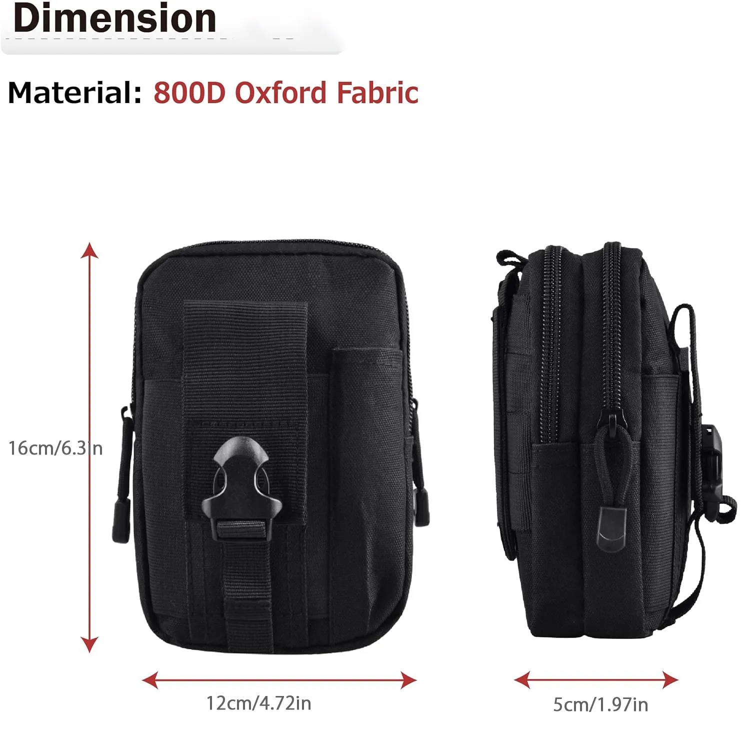 Tactical Molle Pouch with Phone Belt Clip Holder 3