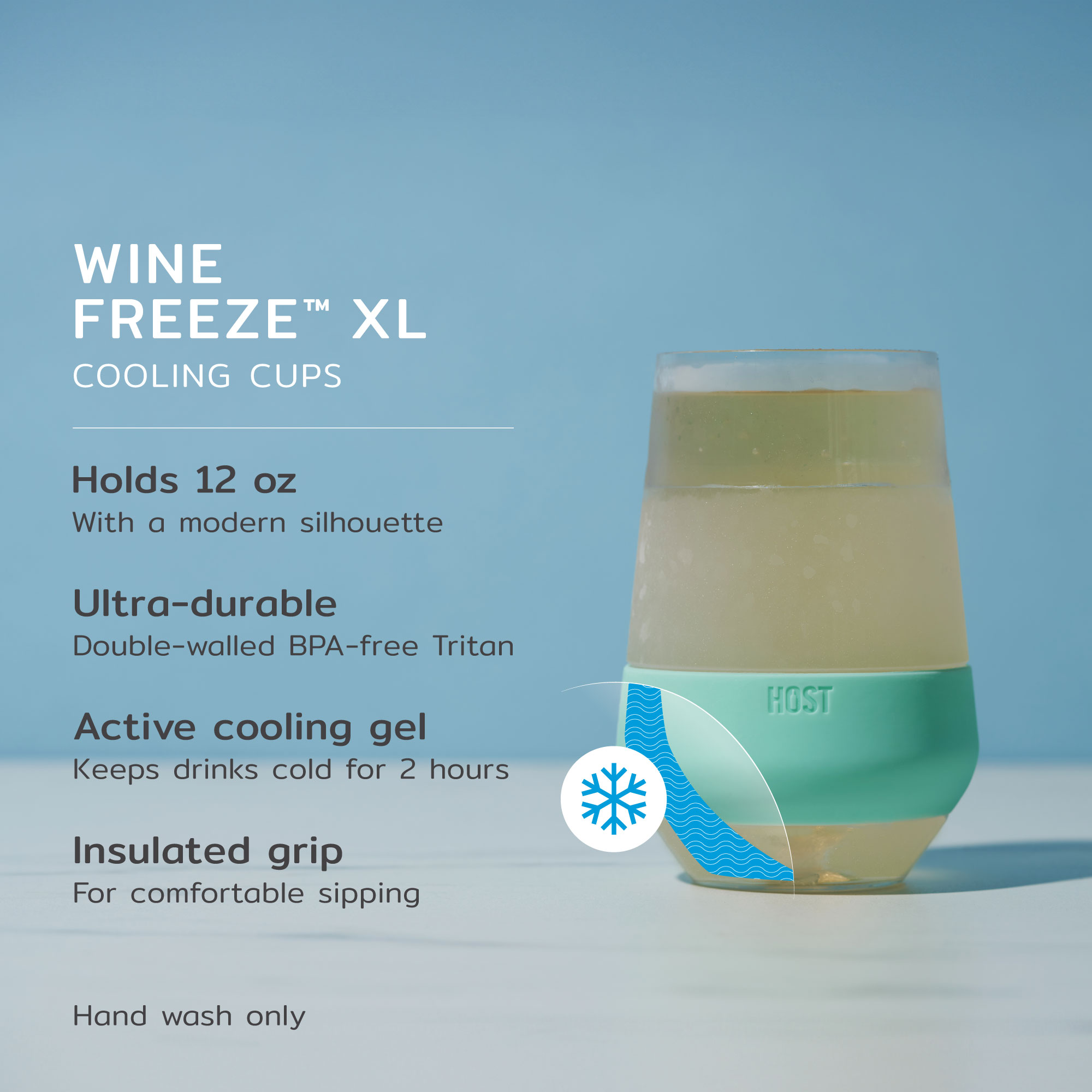 HOST® Clear Wine FREEZE™ XL Cup, set of 2 2