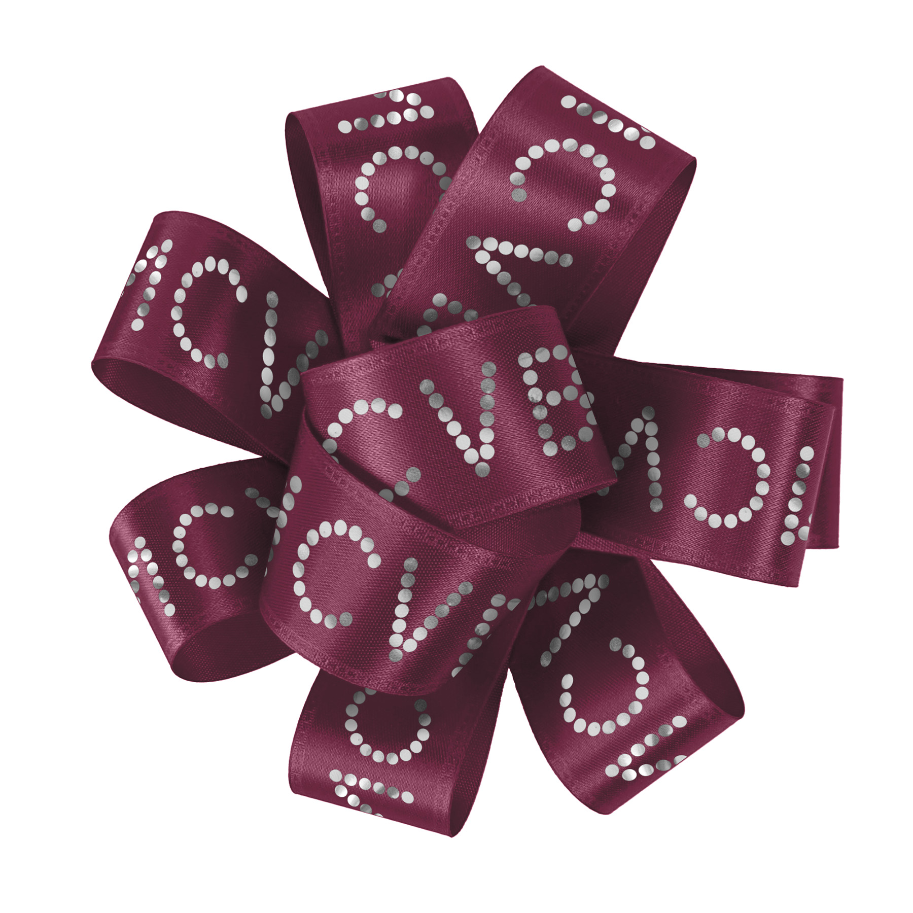 1" Badge Satin Bow - Sparkle 17