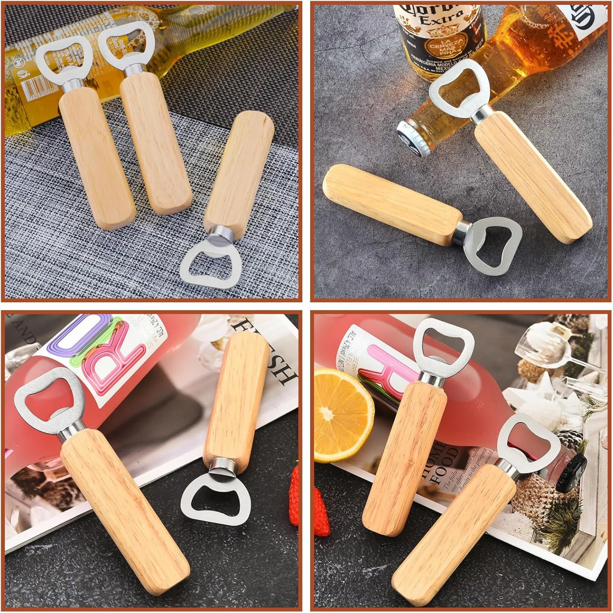 Beer Bottle Opener With Wooden Handle 3