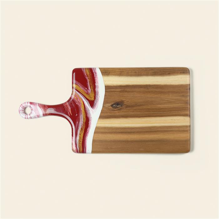 Medium Rectangle Acacia Board With Handle 14