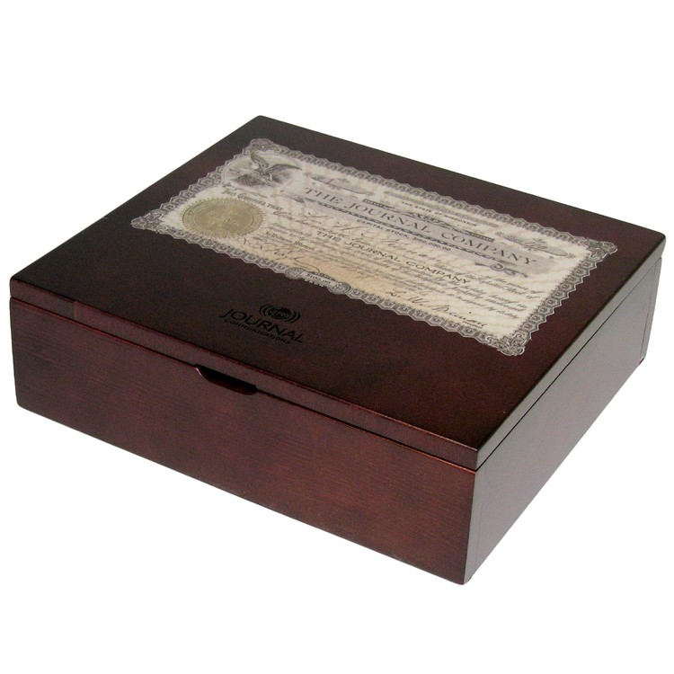 Wood Presentation Box, 9" x 8" x 2.75" 10