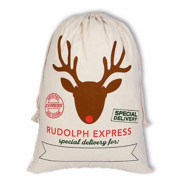 Santa Sacks Canvas Christmas Drawstring Bag 11