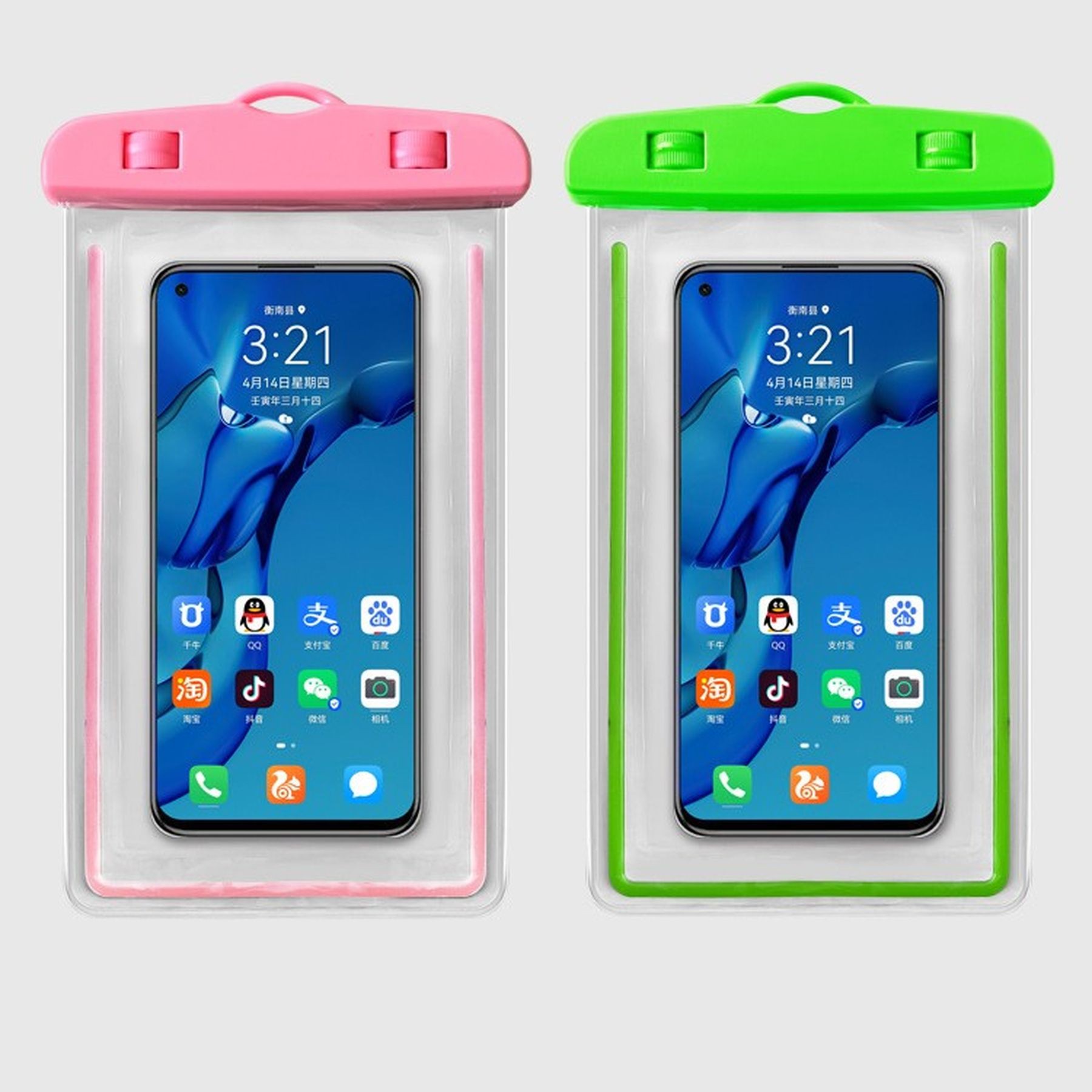 Waterproof Phone Pouch With Lanyard Luminous Phone Dry Bag 11