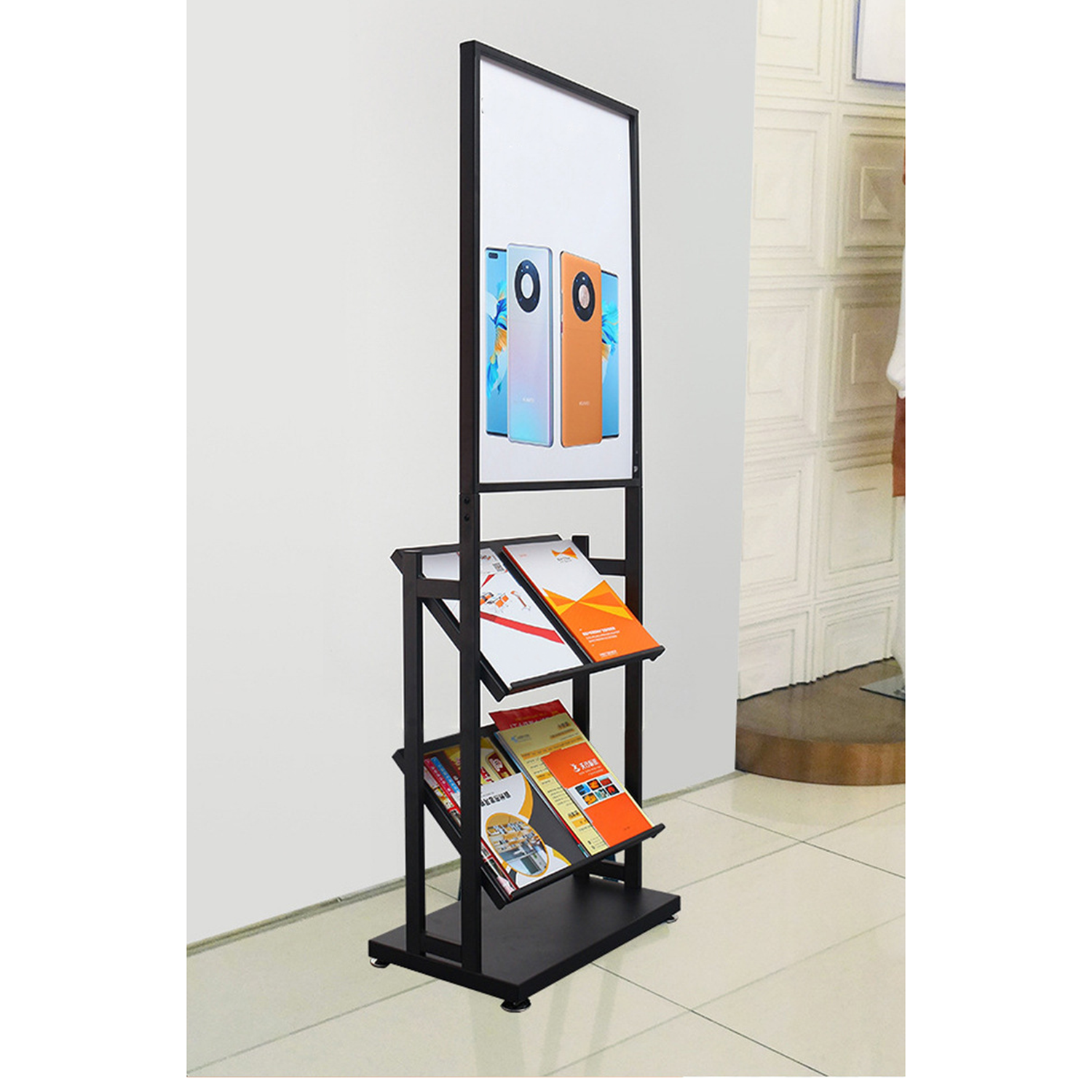 Customized Floor Standing Brochure Display Rack 4