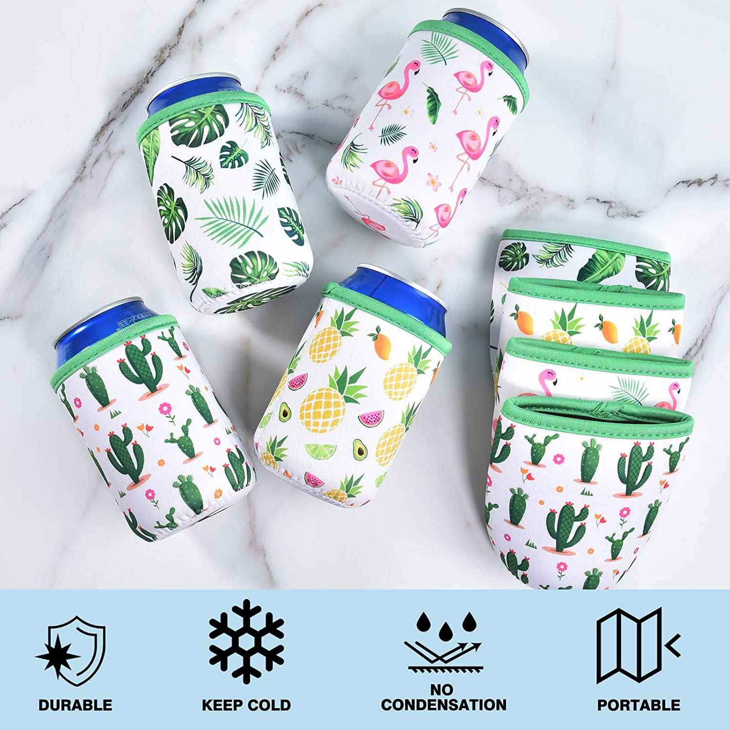 12oz Full Color Sublimation Can Cooler Sleeves w/1 Seam 3