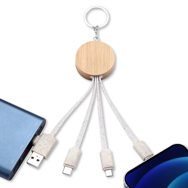 Ring Eco Friendly Bamboo Multi 4 In 1 Charging Cable 5