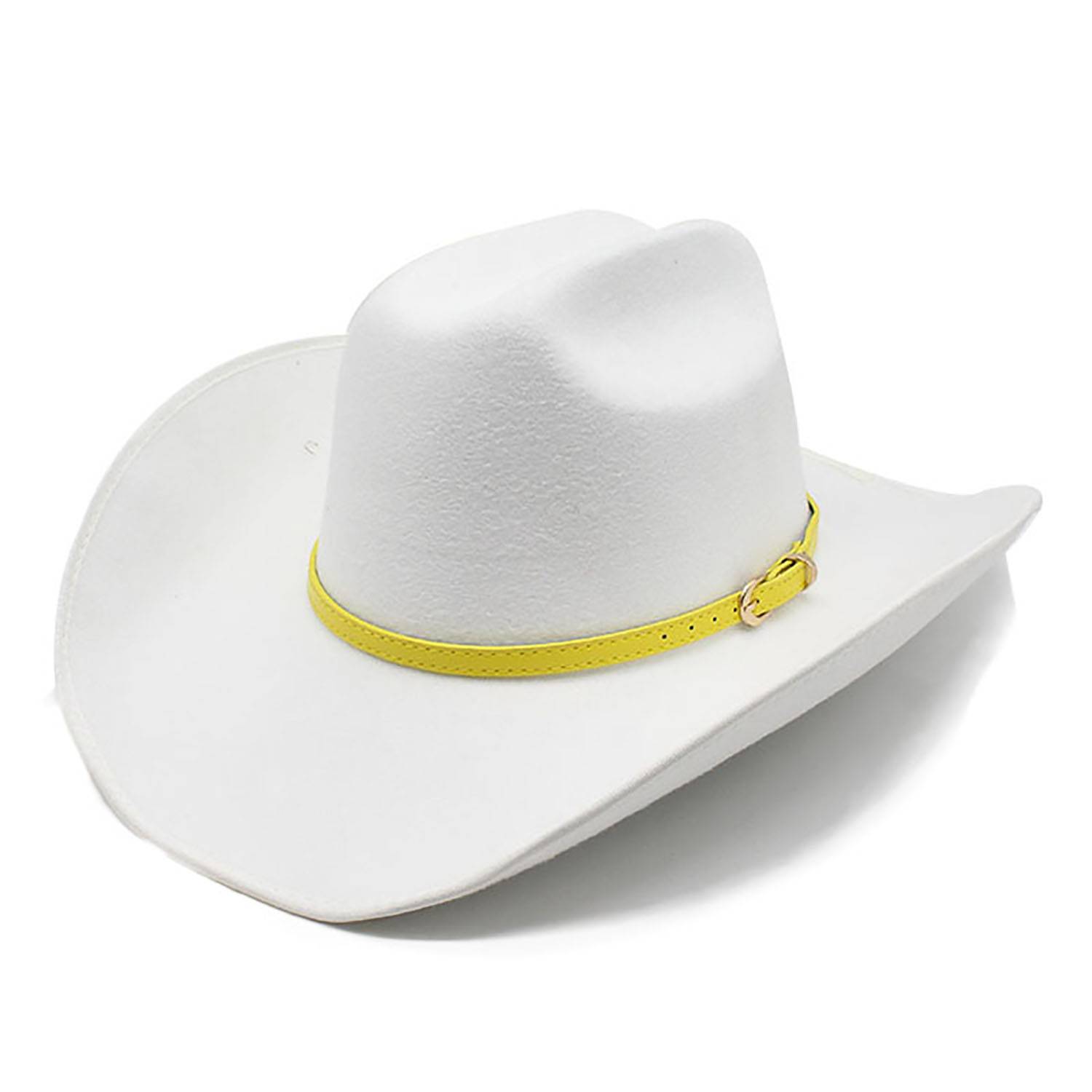 Classic Wool Cowboy Hat with Metallic Buckle 10