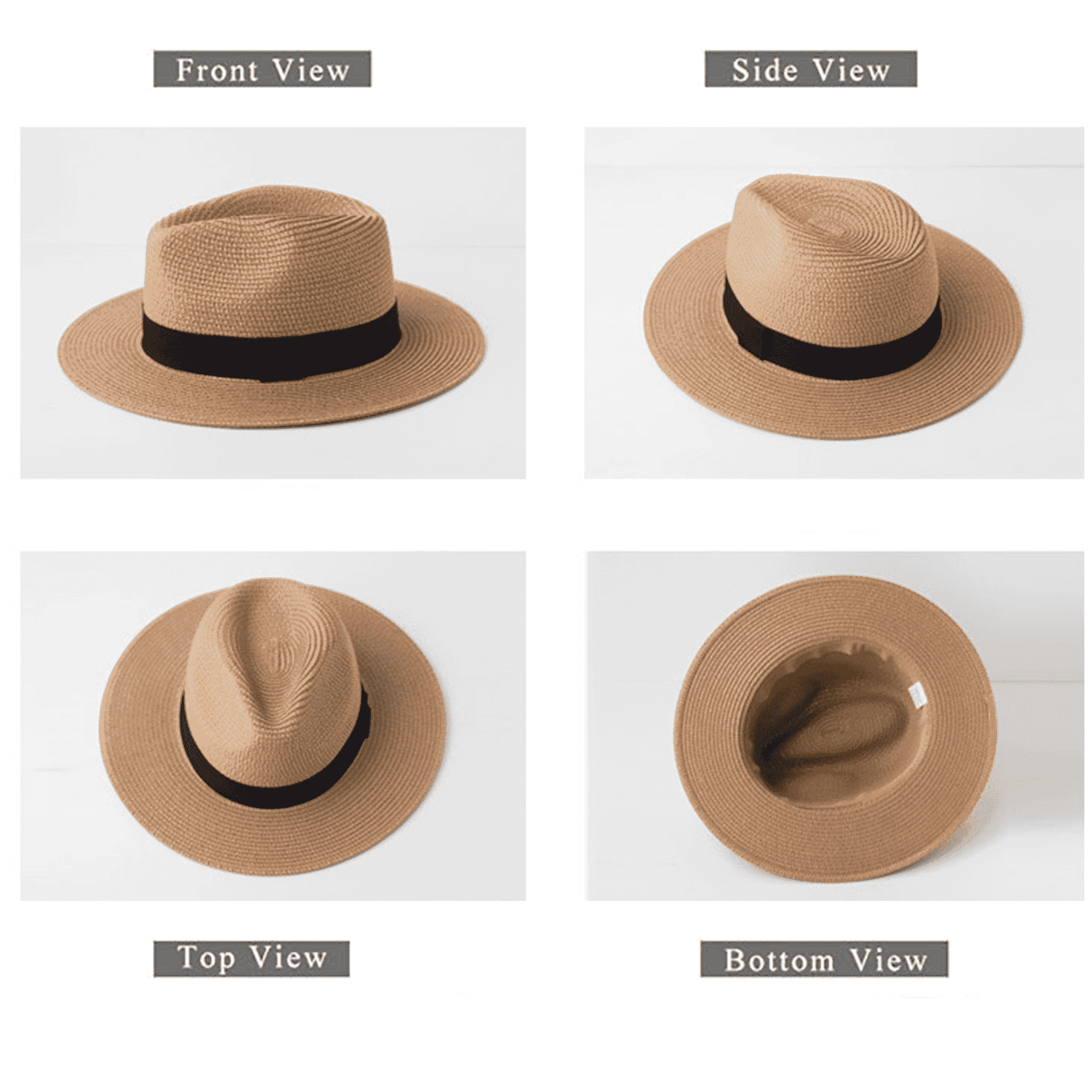 Wide Brim Straw Sun Panama Hat 6