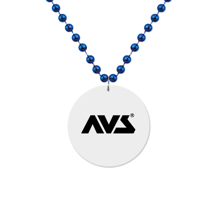 Medallion Bead Necklace w/White Medallion 5