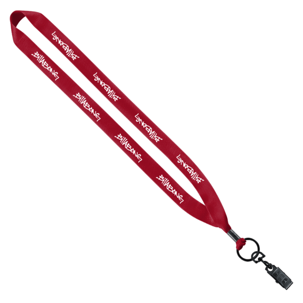 3/4" Polyester Lanyard with Metal Crimp & Bulldog Clip 11