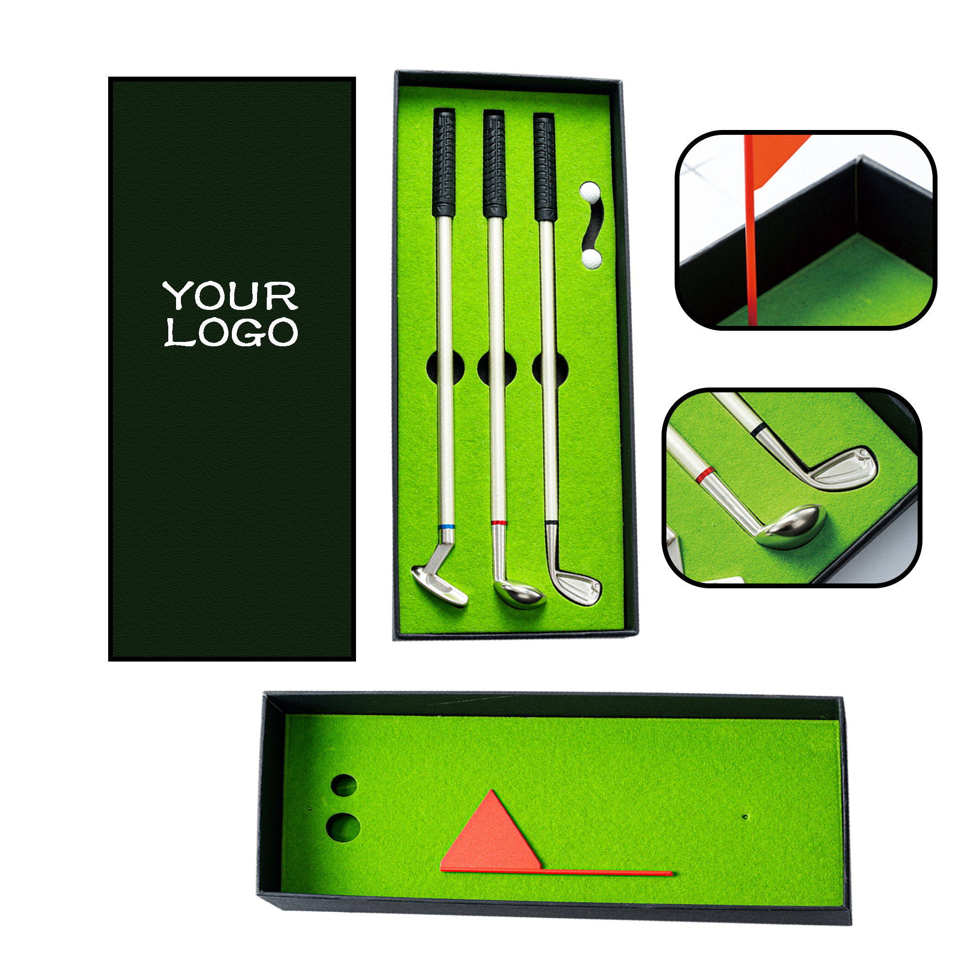 MOQ 20 PCS Multi-Color Golf Pen Gift Set 3
