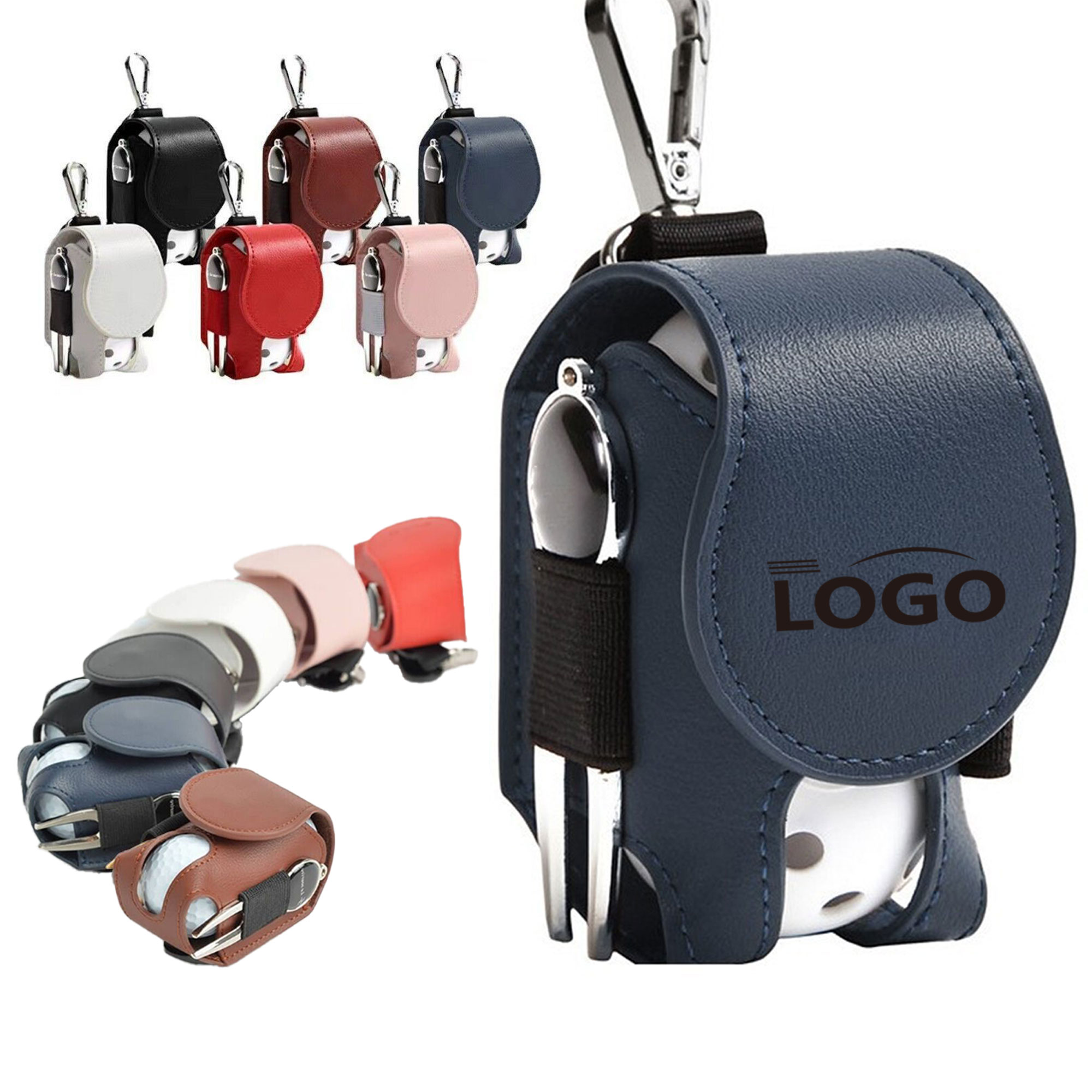 Compact PU Leather Golf Waist Bag 1