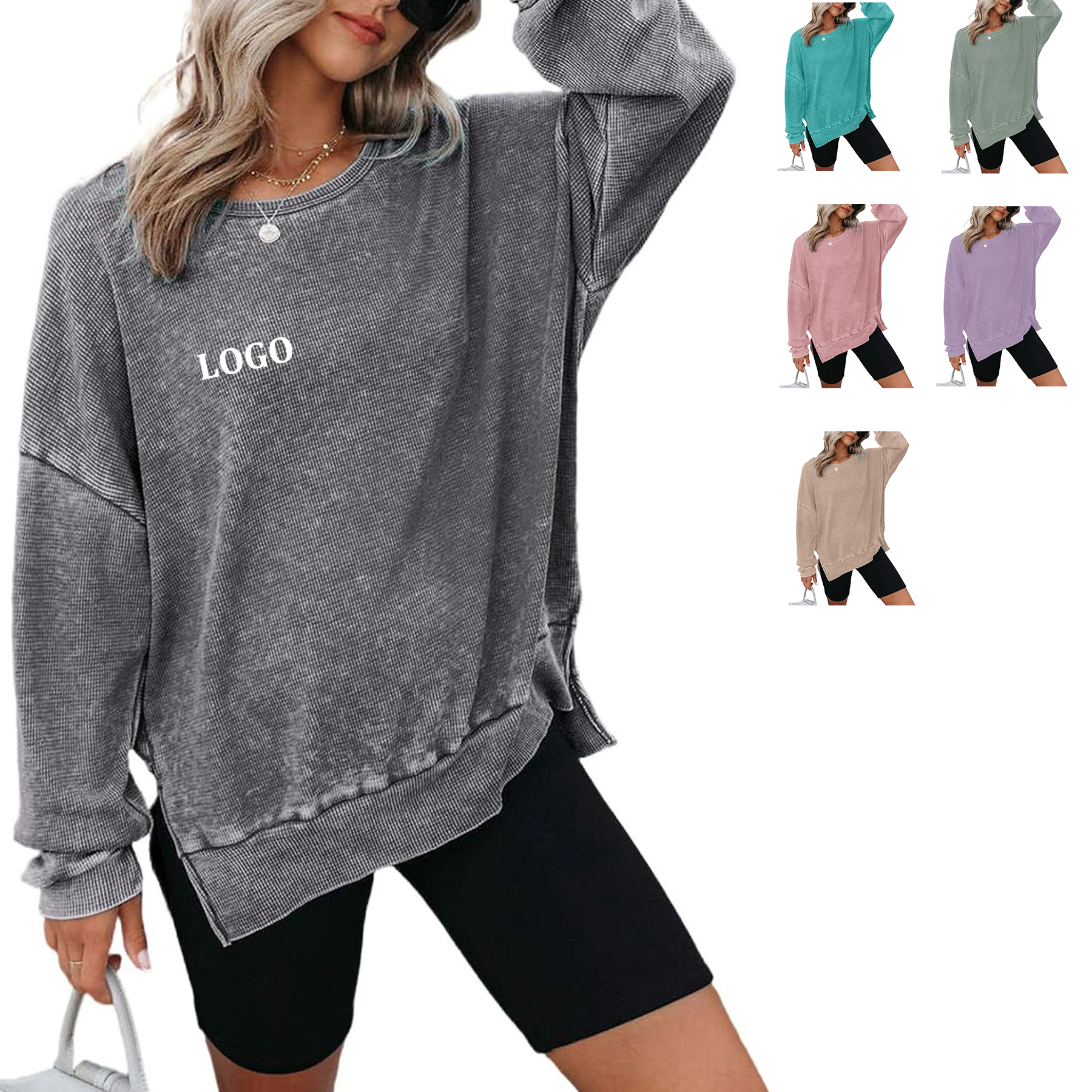 Womens Long Sleeve Tops Oversized Sweatshirts 3