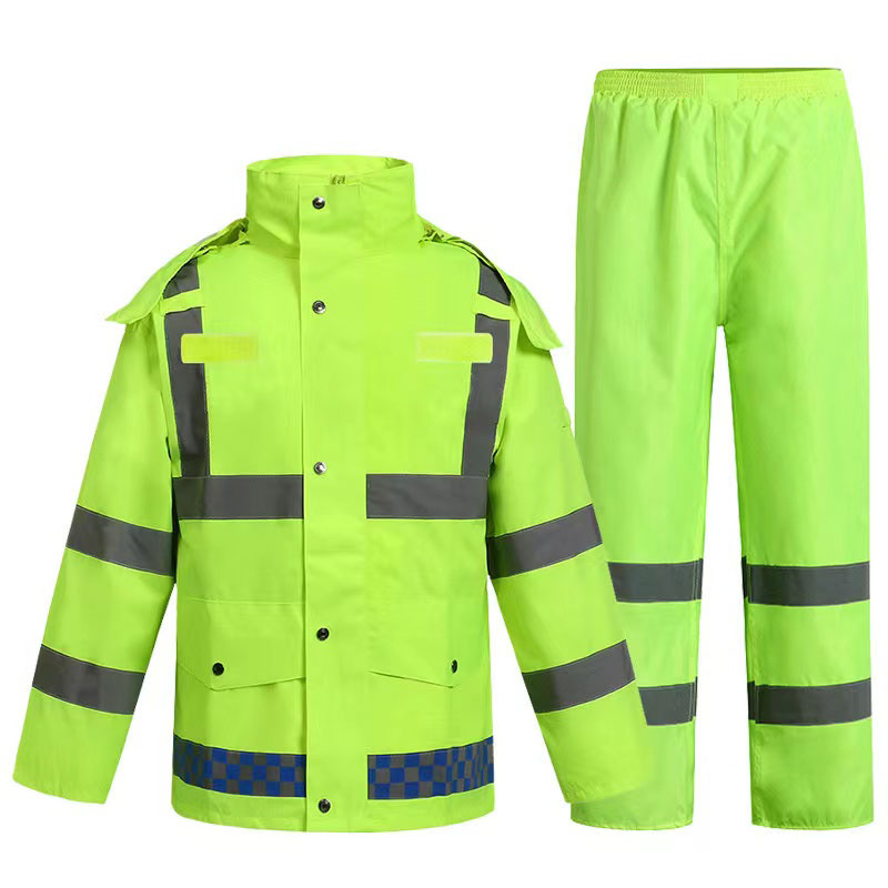 Polyester Reflective Waterproof Rain Suit 4