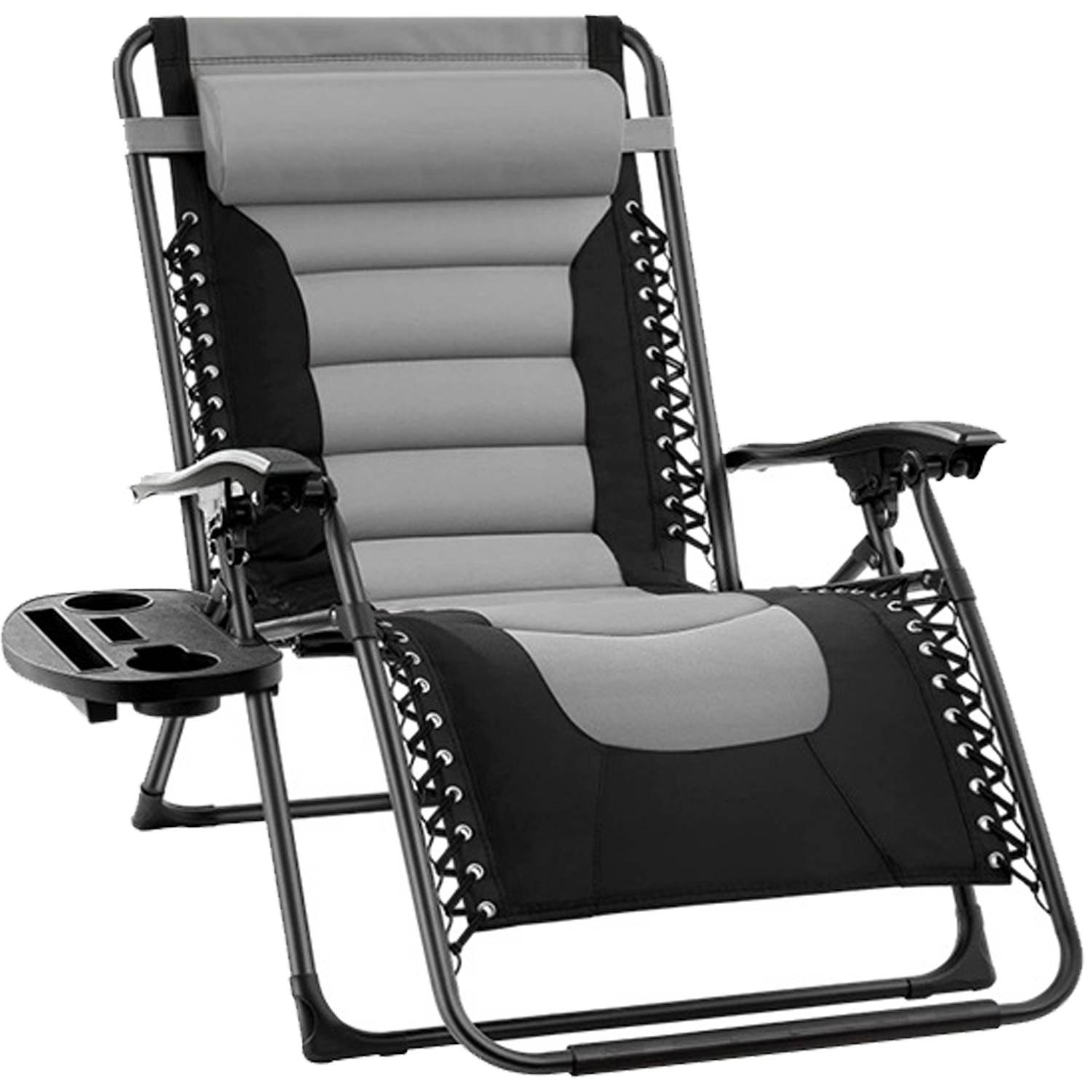 Adjustable Zero Gravity Folding Lounge Chair w/ Cup Holder 6