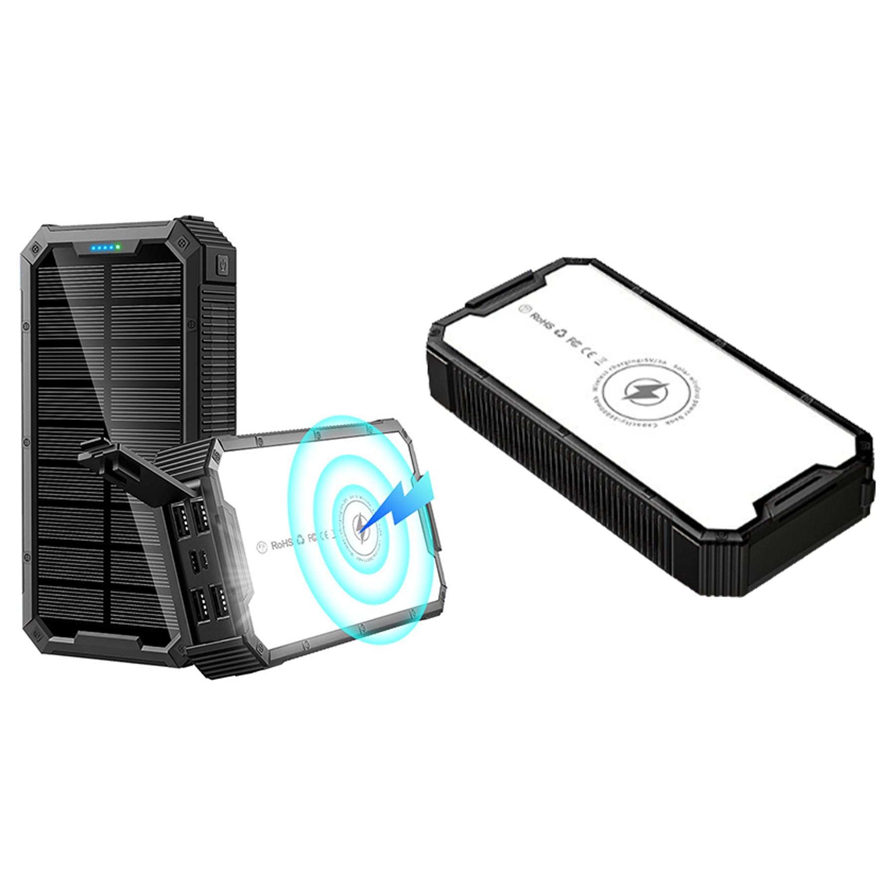20000Mah Solar Power Bank Flashlight 1