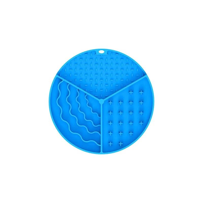 3 Compartments Round Silicone Slow Pet Feeder 7