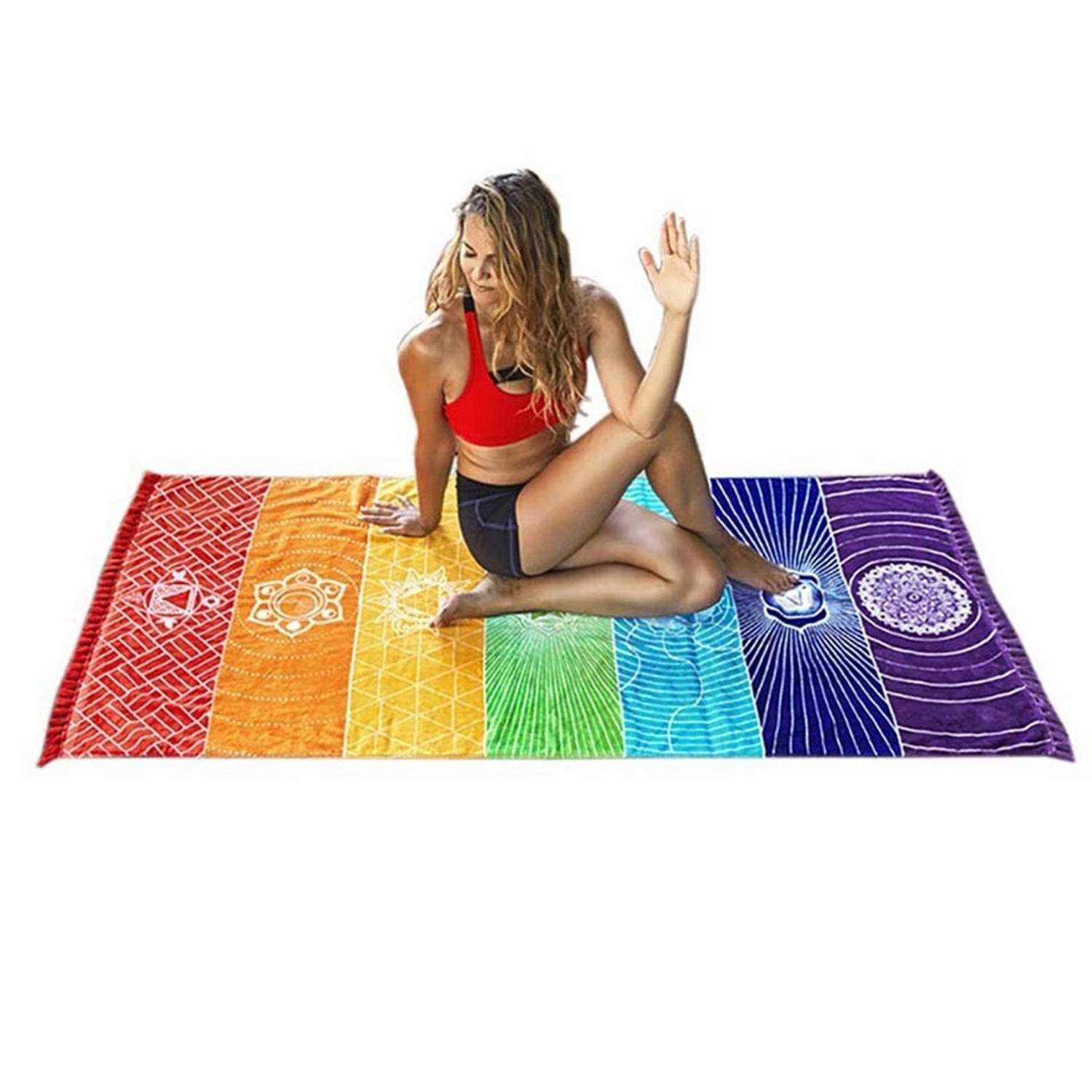Ultra Fine Fiber Rainbow Beach Towel 2