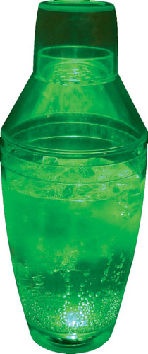 8oz Single Light 3 Piece Martini Top Plastic Cocktail Shaker 3