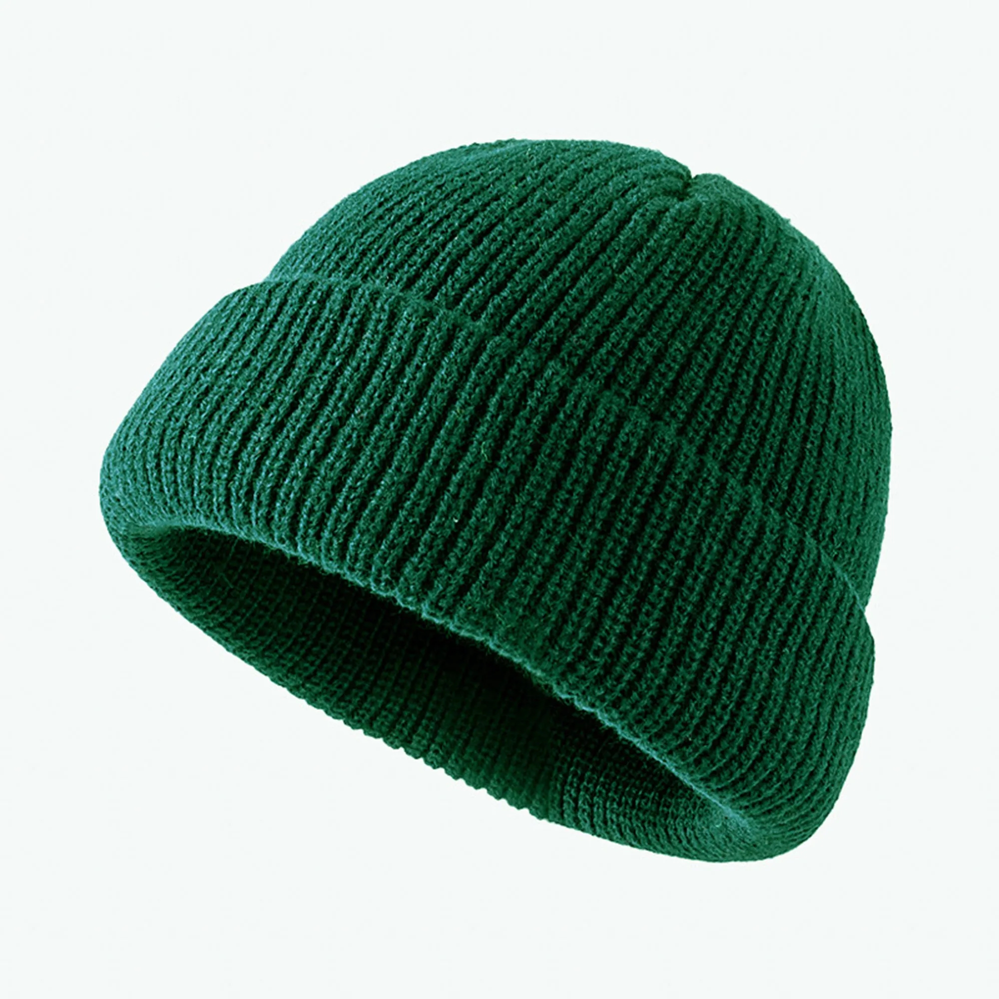Warm Soft Knitted Beanie Hat Solid Color 5