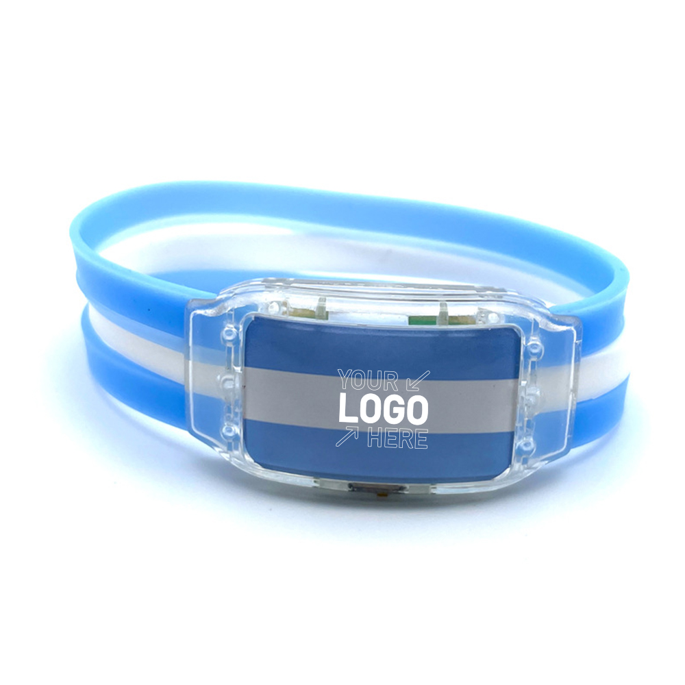 Qatar World Cup National Flag LED Silicone Wristband 6