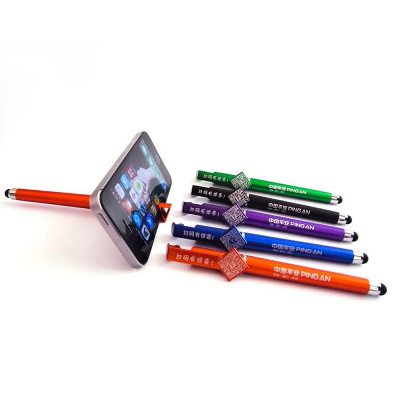 Qr Code Stylus Ballpoint Gel Pen With Phone Holder 3