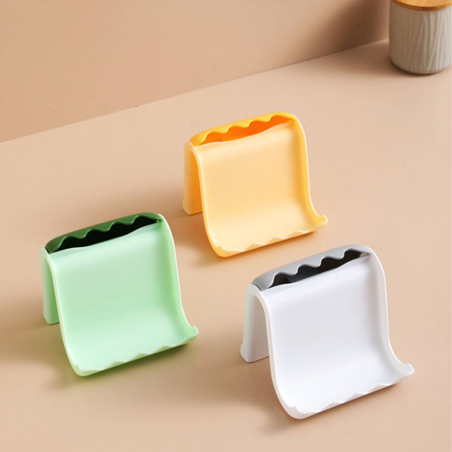 Kitchen spatula and lid countertop storage rack 3
