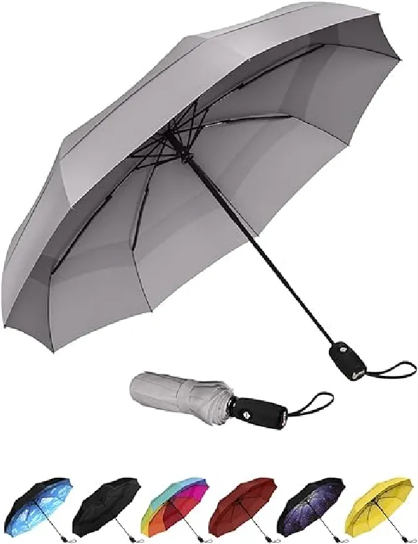 Double Canopy Vented Waterproof Folding Umbrella 2