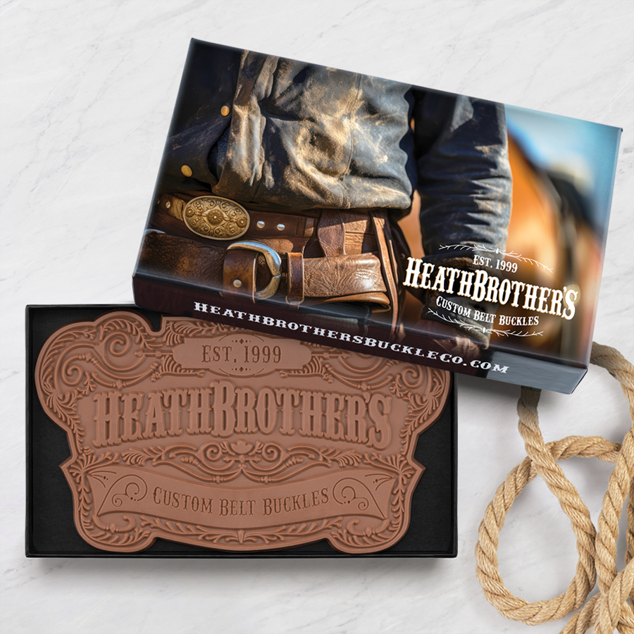 9"x 5" Custom Decorated Chocolate Shape with Luxury Custom Packaging 7