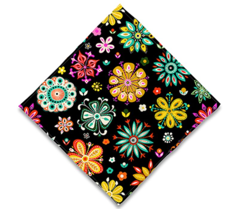 Polyester Hemmed Reusable Face Bandana 5
