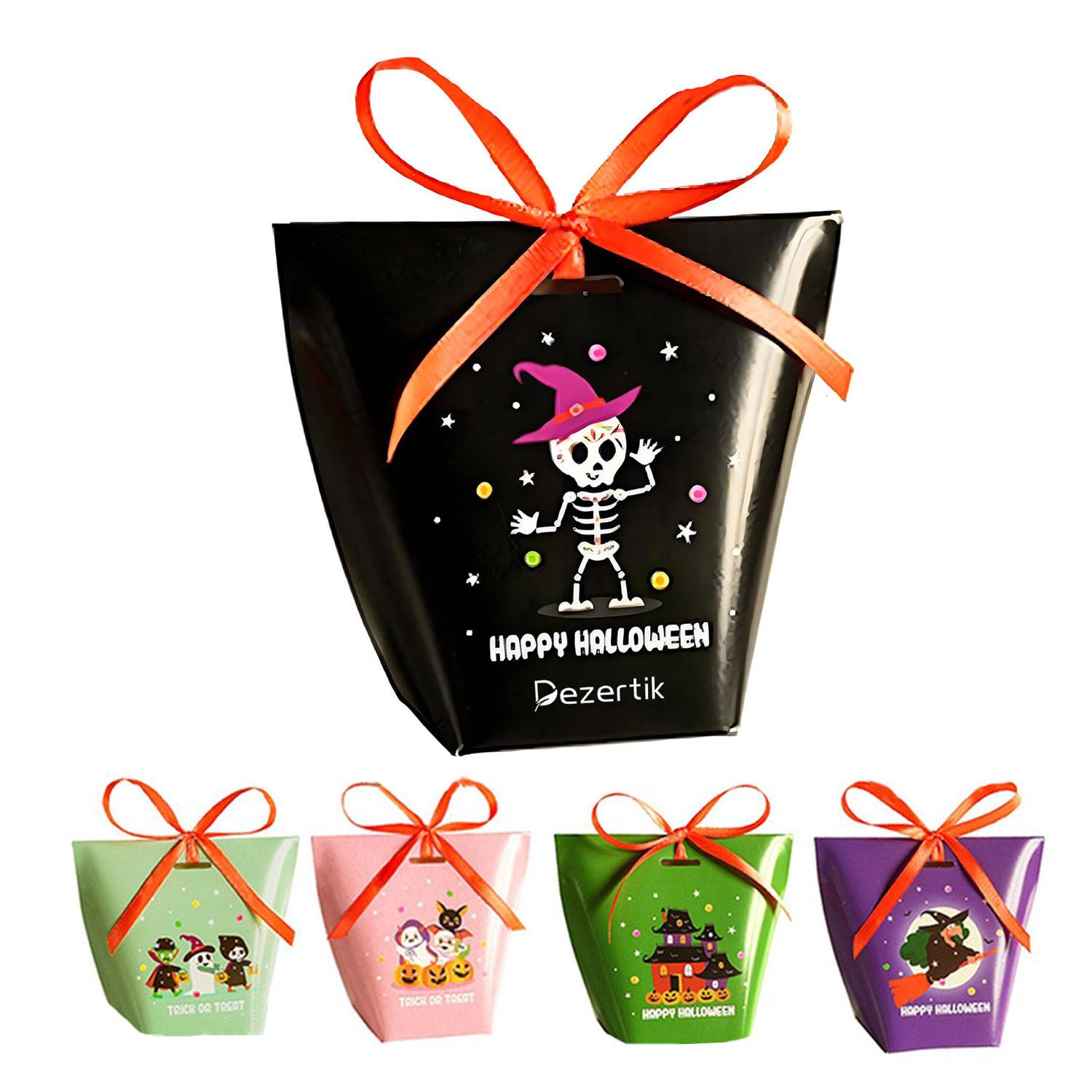 Colorful Printed Candy Box with Pumpkin Ghost Design 3