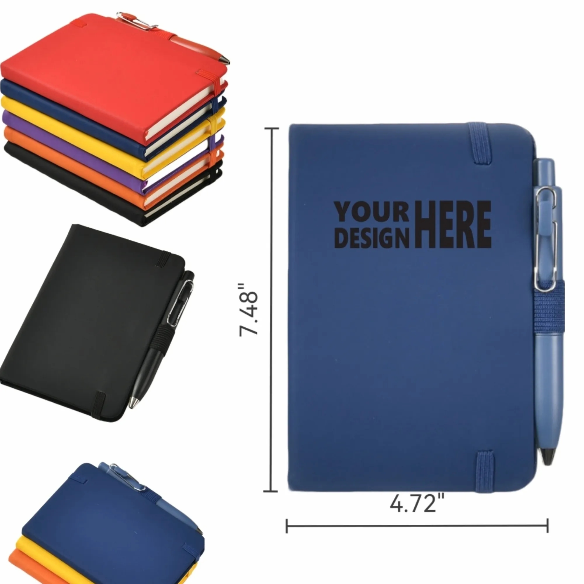 A6 PU Notebook Pen Pocket Custom Logo Business 4