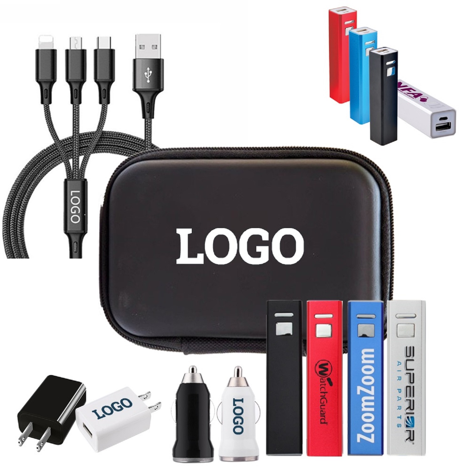 4-in-1 Power Bank Travel Charging Kit 1