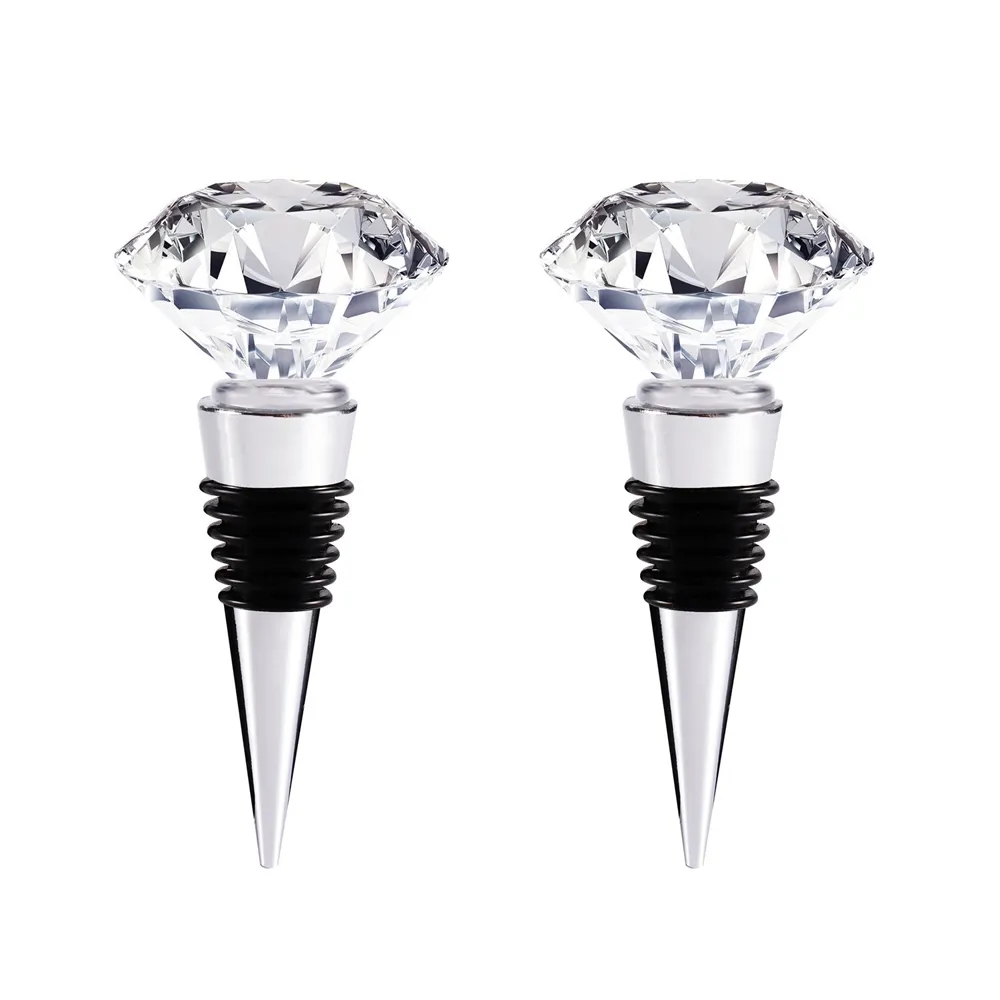 Crystal Diamond Cut Wine Stoppers 11