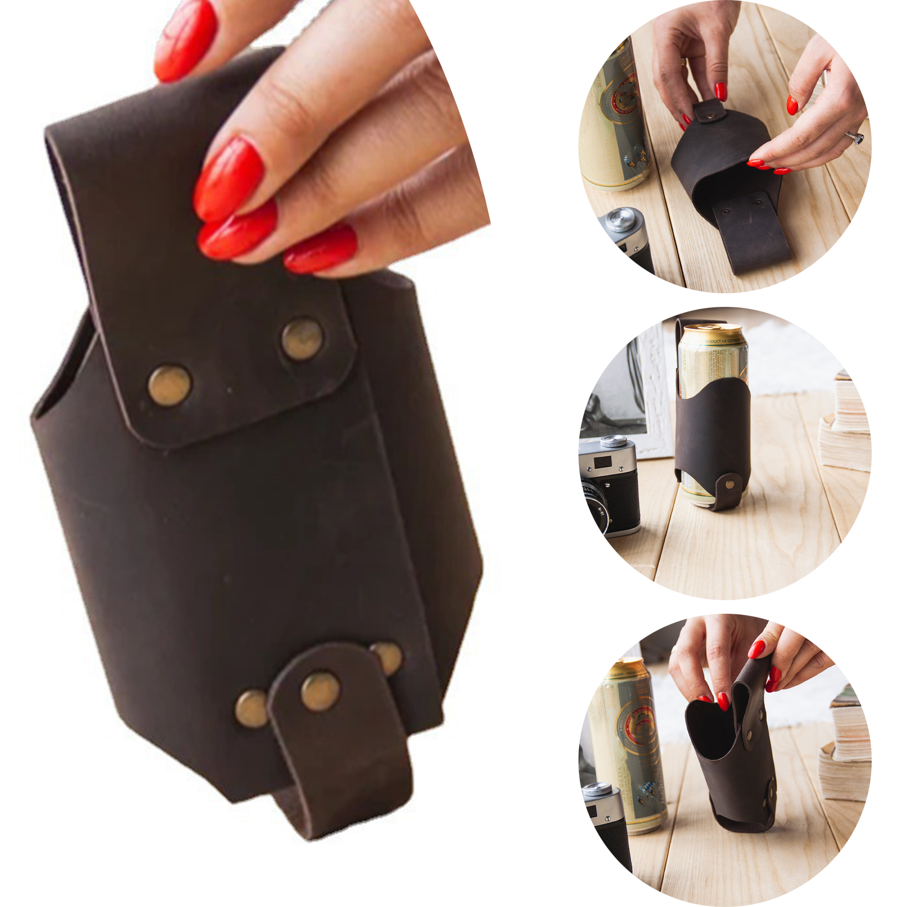 PU Leather Beer Holster 2