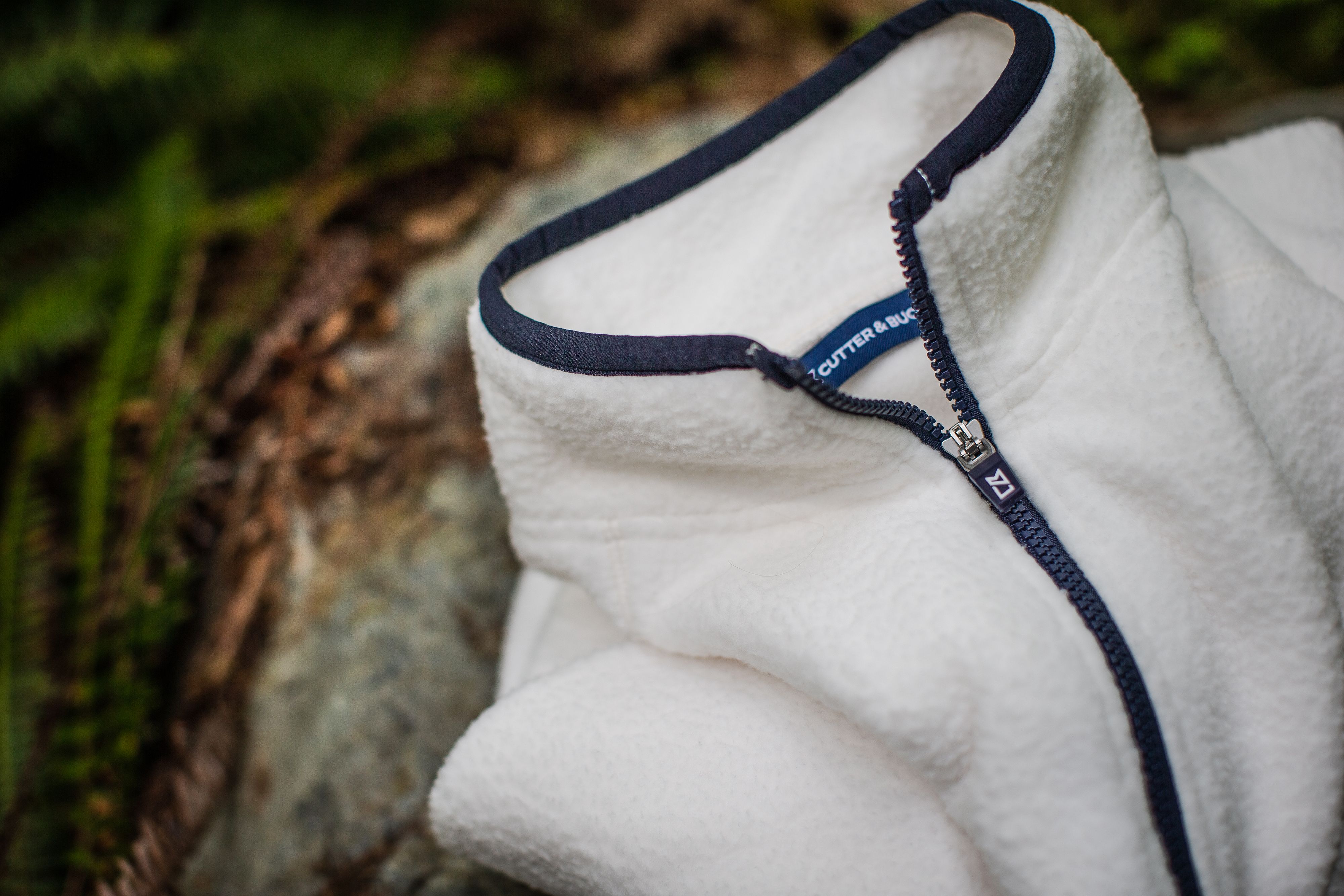 Cutter & Buck Cascade Epic Comfort Recycled Sherpa Fleece Mens Quarter Zip Jacket 22