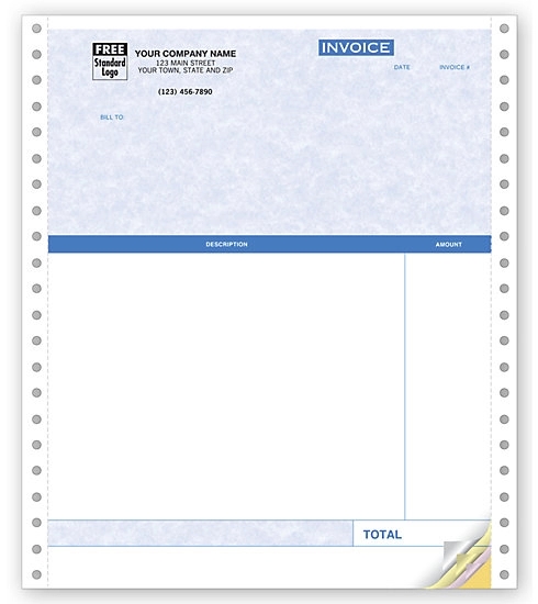 Invoices, Continuous Professional, Parchment 1