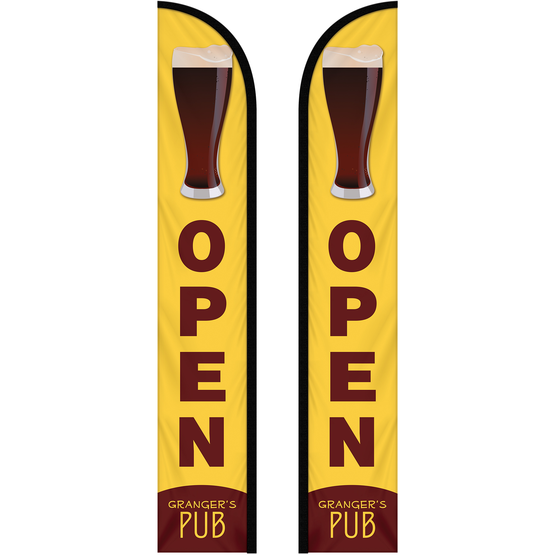 12' Double Sided Custom Portable Half Drop Banners 15