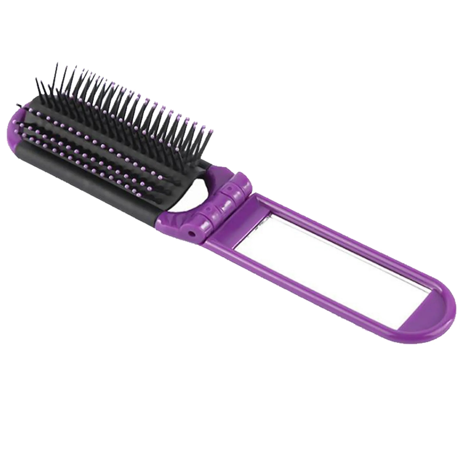 Folding Travel Mirror Hair Brush 3