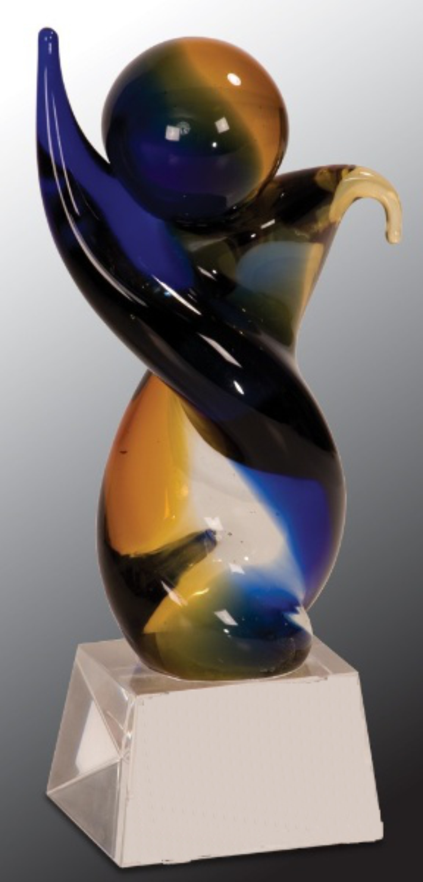 7 3/4" Colored Art Glass Award 3