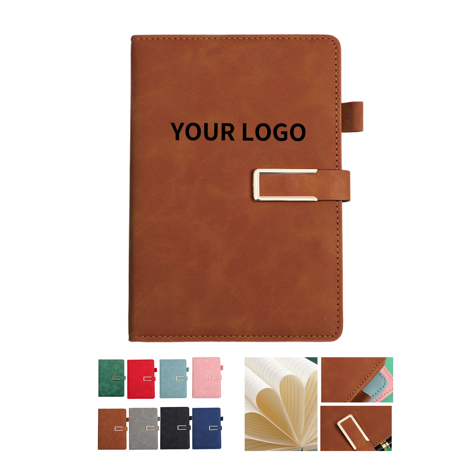 A5 Hardcover Leather Notebook With Lined Paper 200 Pages 3