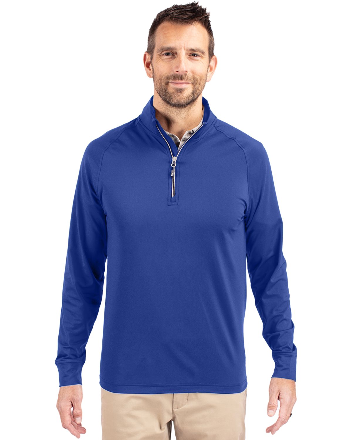 Cutter & Buck Adapt Recycled Soft Knit Stretch  Mens Quarter Zip Pullover 181