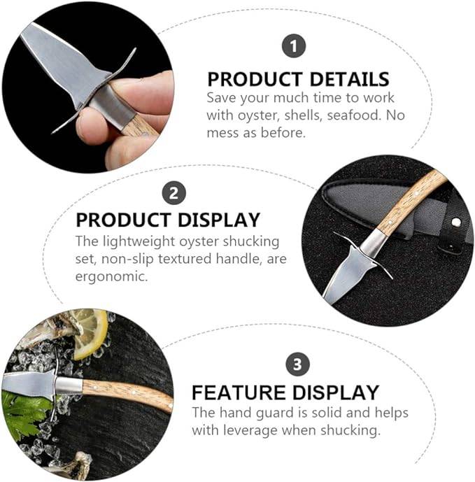 Stainless Steel Wooden Handle Shell Cutter 4