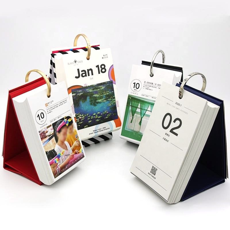 Customized Ring Binding Daily Desk Calendar 1